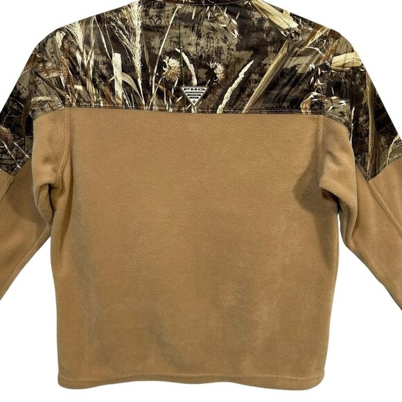 Columbia Men's PHG Fleece Pullover Sweater Size M-XXL Tan-Camo Print Mid-weight - Picture 8 of 9